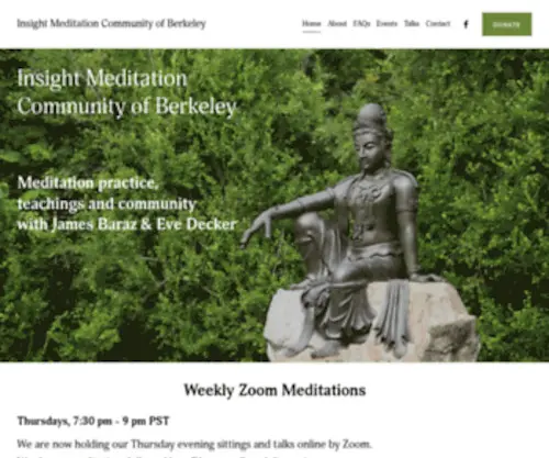 Insightberkeley.org(Insight Meditation Community of Berkeley) Screenshot