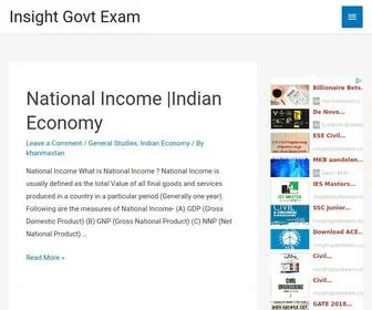 Insightgovtexam.com(Insight Govt Exam) Screenshot