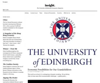 Insightmagazine.uk(The University of Edinburgh Economics Magazine) Screenshot