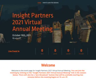 Insightpartners2021.com(Insight Partners 2021 Virtual Annual Meeting) Screenshot