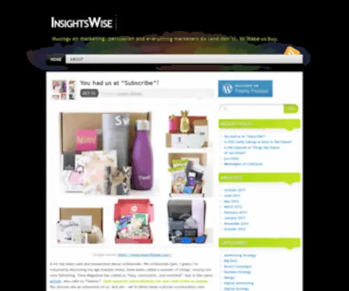 Insightswise.com(Musings on marketing) Screenshot