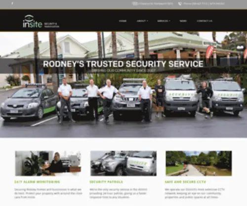 Insitesecurity.co.nz(Securing local homes and businesses) Screenshot
