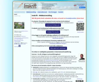 Inskrift.se(Kundanpassad webbdesign och Internetmarknadsföring) Screenshot