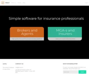 Insly.com(Simple Insurance Software for Brokers and MGAs) Screenshot