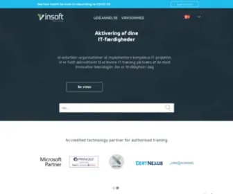Insoftservices.dk(Leader in IT Training) Screenshot