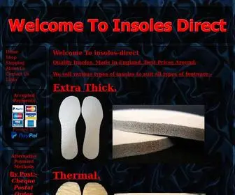 Insoles-Direct.co.uk(Cheap, insoles, thermal, warm, winter, thick, odour eaters, sorbothane) Screenshot