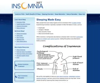 Insomnia.net(Symptoms, Causes, & Cures) Screenshot
