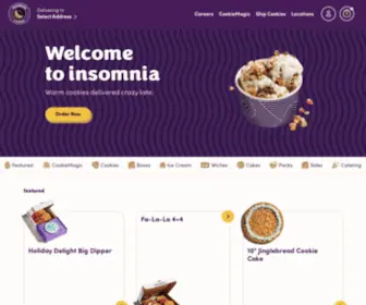 Insomniacookies.com(Warm Cookies Delivered Until 3 AM Daily) Screenshot