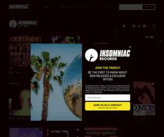 Insomniacrecords.com(Insomniac Music Group) Screenshot