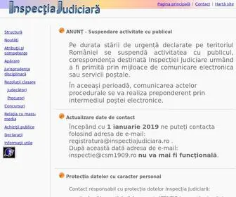 Inspectiajudiciara.ro(Inspecţia) Screenshot