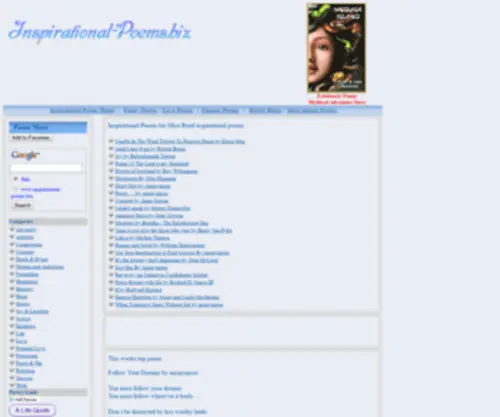 Inspirational-Poems.biz(Inspirational poems motivational poetry free online) Screenshot