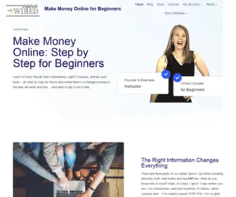 Inspiredandwired.com(Make Money Online for Beginners) Screenshot