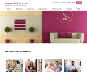 Inspiredhelper.com(Resources for helping professionals) Screenshot