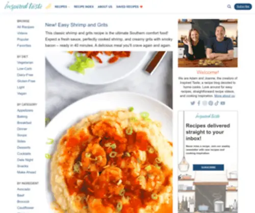 Inspiredtaste.net(Easy Recipes for Home Cooks) Screenshot