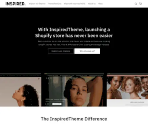 Inspiredtheme.com(Create an Ecommerce Website and Sell Online) Screenshot