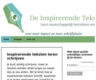 Inspirerendeteksten.nl(Inspirerende teksten leren schrijven) Screenshot