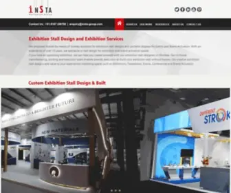 Insta-Group.com(Insta Exhibitions India designs & builds Custom Exhibition Stands) Screenshot