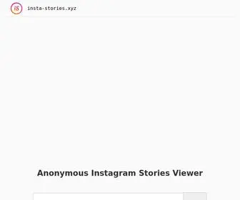 Insta-Stories.xyz(View and Download Instagram Stories anonymously) Screenshot
