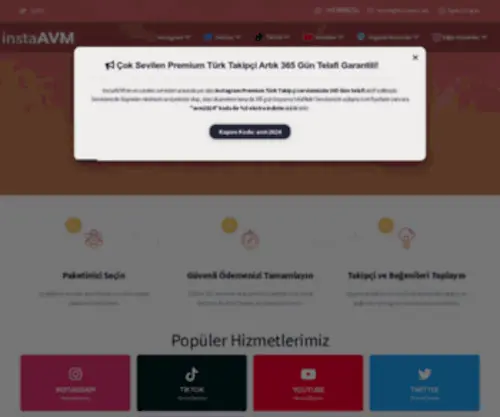 Instaavm.com(Instagram Takipçi Satın Al) Screenshot