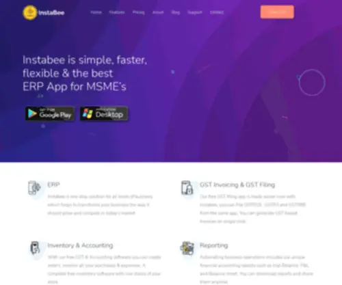 Instabee.com(Free GST Filing Software for Invoicing) Screenshot