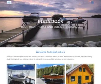 Instadock.ca(Instadock boat lifts boat hoists docks floating docks decks pwc) Screenshot