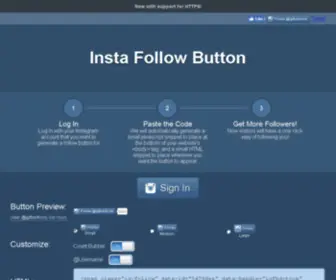 Instafollowbutton.com(Instagram Follow Button) Screenshot