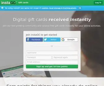 Instagc.com(Instant Gift Cards) Screenshot