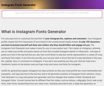 Instagramfontsgenerator.com(Instagram Fonts Generator) Screenshot