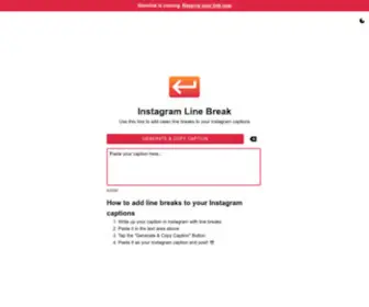 Instagramlinebreak.app(Instagram Line Break) Screenshot