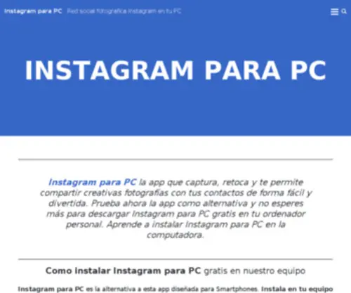 Instagramparapc.net(Instagram para PC) Screenshot