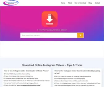 Instagramvideodownload.online(Instagram Video Download) Screenshot