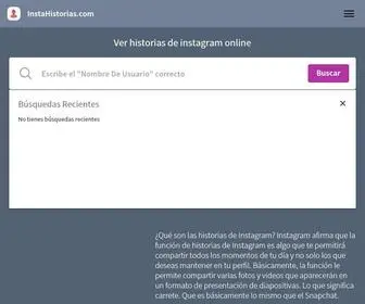 Instahistorias.com(Historias de instagram online) Screenshot