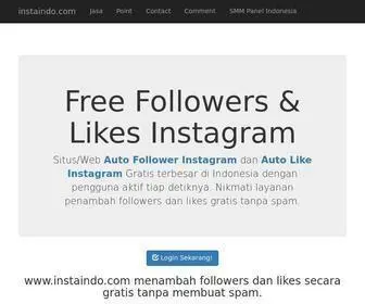 Instaindo.com(Situs Web Penambah Followers & Likes Instagram Gratis AMAN) Screenshot