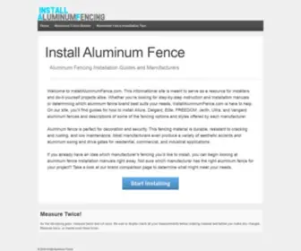 Installaluminumfence.com(Install Aluminum Fence) Screenshot