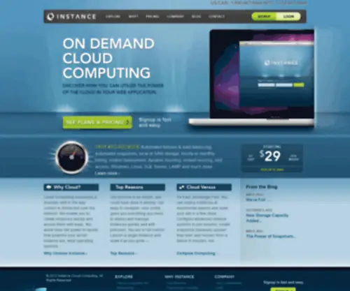 Instance.com(Instance Cloud Computing) Screenshot