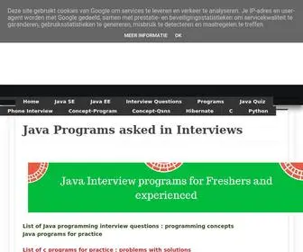 Instanceofjava.com(Java Programs asked in Interviews) Screenshot