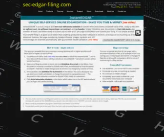 Instant-Edgar.com(Instant Online SEC Filing EDGARizer Software and Service) Screenshot