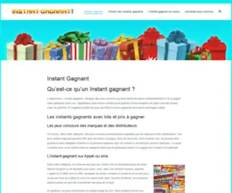 Instant-Gagnant.com(Gagner un maximum de cadeaux sur un simple appel téléphonique) Screenshot