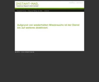 Instant-Mail.de(Wegwerf Email) Screenshot