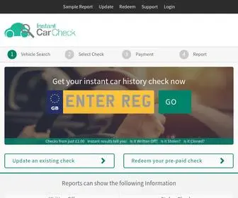 Instantcarcheck.co.uk(Instant Car Check) Screenshot