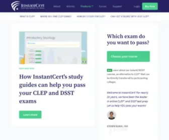 Instantcert.com(CLEP Exam Prep) Screenshot