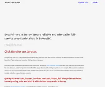 Instantcopy.ca(Printers in Surrey) Screenshot