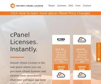 InstantcPanellicense.com(Buy cPanel Licenses for Dedicated and Virtual Servers) Screenshot