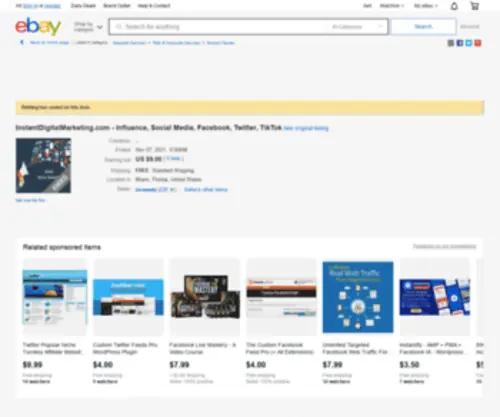 Instantdigitalmarketing.com(Influence, Social Media, Facebook, Twitter, TikTok) Screenshot
