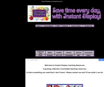 Instantdisplay.co.uk(Instant Display Teaching Resources) Screenshot