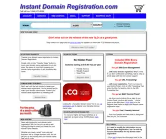 InstantDomainregistration.com(Instant Domain Registration .com (Canadian web hosting and domain name registration)) Screenshot