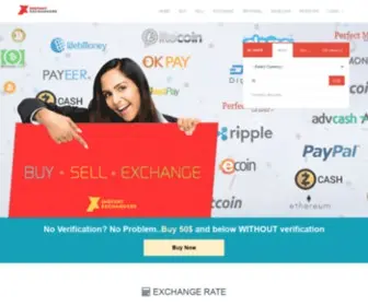 Instantexchangers.net(Buy/Sell Perfect Money and Bitcoin) Screenshot