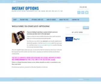 Instantoptions.com(Helping to keep Instant Photography alive) Screenshot