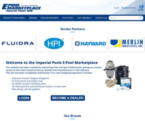 Instantpoolparts.com(THE IMPERIAL POOLS DISTRIBUTION E) Screenshot