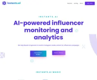 Instants.ai(AI-powered influencer monitoring and analytics) Screenshot